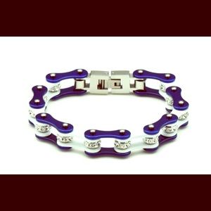 Mens D&Z Stainless Steel Motorcycle Bike Bracelets